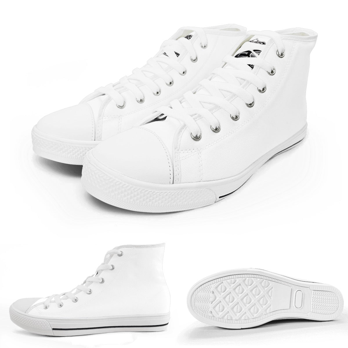 Men's High Top Canvas Shoes (Customized Tongue)