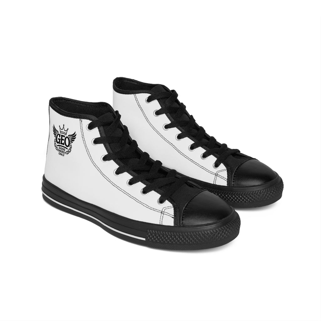 Classic High-Top Sneakers — Geo Crest Logo