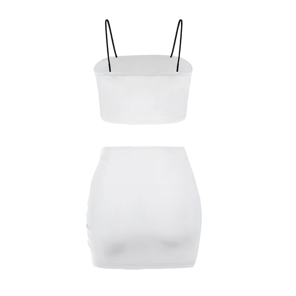 Women's Crop Tank Top & Mini Skirts Sets