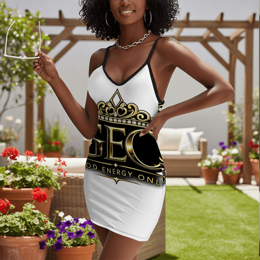 GEO Short Spaghetti Strap Bodycon Dress