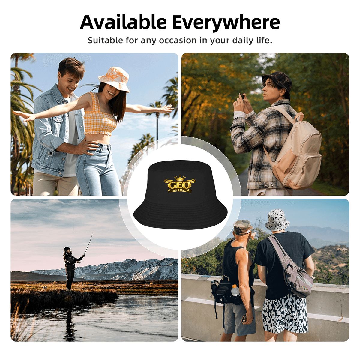 GEO Adult Double-Layer Bucket Hat (Made in USA)